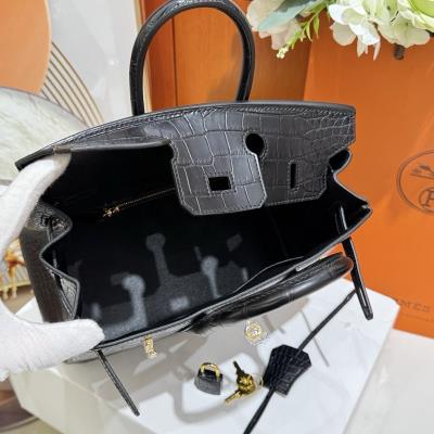 wholesale quality birkin 25 matte alligator noir ghd 